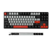 A.JAZZ AK871 Wireless Gaming Keyboard 75%, Bluetooth5.0/2.4G Dual Modes, TKL 80% Mechanical Keyboard with Hot-Swappable Tactile Blue Switch, Compact 87 Key US Layout, No Backlit for Win/Mac - Black