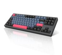 A.JAZZ AKC087 Mechanical Keyboard, Tri-Mode Wireless, Multi-Layer Metal Base, Compact 87 Keys TKL Layout, Retro Tricolor, Hotswappable RGB, for Win/Mac