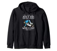 A Jiu Jitsu Girl Folds Laundry With A Guy Still In It BJJ Zip Hoodie