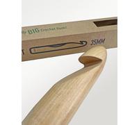 A Jolly Big 35mm Wooden Crochet Hook, Giant Single-Ended Hook (US Size Y) with Thumb Grip