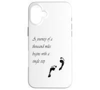 A journey of a thousand miles begins with a single step Case for iPhone 16 Plus