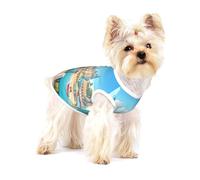 A Joyful Holiday by The Seaside Cotton Dog Shirt â€“ Soft Breathable Dog Shirt for Dogs Cats Boy Girl Pet Tshirt,Suitable for Small Pets