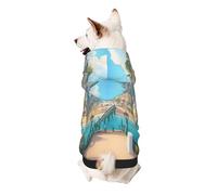 A Joyful Holiday by The Seaside Dog Hoodie – Soft & Breathable Polyester Pet Clothes for Small, Medium, and Large Dogs