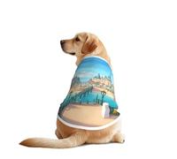 A Joyful Holiday by The Seaside Dog Shirt for Large & Medium Dogs - Mesh Breathable Pet T-Shirts, Perfect for Daily Wear and Special Occasions