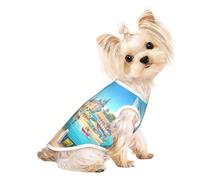 A Joyful Holiday by The Seaside Small Dog Shirt,Soft Breathable Dog Shirt for Dogs Cats Boy Girl Pet Tshirt,Suitable for Small Pets
