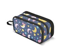 A Kawaii Sailor Moon Pencil Case, Large Capacity Pen Bag for Boys Girls 3 Compartment Pencil Pouch Students Stationery Organizer Marker Case for School Office Work