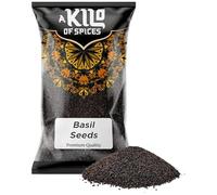 A Kilo of Spices Basil Seeds 1kg, Sabja Tukmaria, for Falooda and Drinks