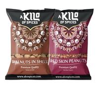 A Kilo of Spices | Walnuts in Shell 500g & Red Skin Peanuts 1Kg Bundle | Premium Raw Nuts | Protein-Rich, Omega-3, Antioxidant Snacks | Perfect for Baking & Healthy Eating