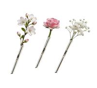 A Kind Brooch For Flowers | 3Pc Brooches Pins for Women | Every Bloom Tells a Different Story Flower Brooch Pin | Elegant DIYs Branch Shaped Flower Insert Ladies Brooches for Gift Jewelry