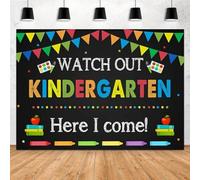 A kindergarten celebration background banner be careful I'm here the background for the first day of school