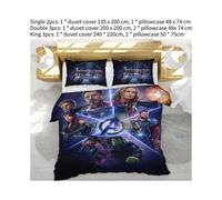 (A, King) The Avengers Printing Single Double King Duvet Cove Bedding Polyester For Home