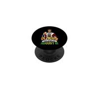A King Was Born On August 01 Happy Birthday To Me You Legend PopSockets Adhesive PopGrip