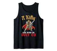 A King was Born On July 03 Happy Birthday to Me You Legends Tank Top