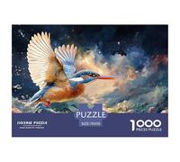 A Kingfisher Bird 1000 Piece Premium Cardstock Jigsaw Puzzles Blue Bird Vibrant Imagery Educational Toys Puzzles As Home Decoration70x50cm/1000pcs