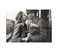 A Kiss Goodbye Chopping Board Warren Reed - Designer Black One Size