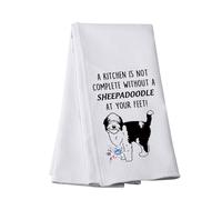 A Kitchen is Not Complete Without A Sheepadoodle Kitchen Towel Sheepadoodle Lover Gift (Sheepadoodle towel)