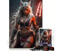 A Kitsune Barbarians Wrath Jigsaw Puzzles for Adults 1000 Pieces Brain Power Snug Connection Home Game Perfect Art (38x52cm)