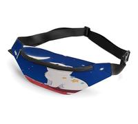 A Kitten Looking at The Moon Fanny Pack for Men&Women,Crossbody Bag with Adjustable Strap,Chest Pack for Running Travel