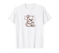 A Koala Crocheting Value Graphic T-Shirt, Men, White, S