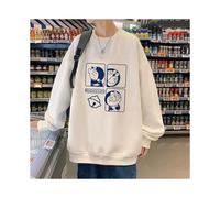 (A, L 50-60 kg) Doraemon Loose sweater pullover long-sleeved round neck sweater men women spring autumn no cap cartoon teenager hoodie