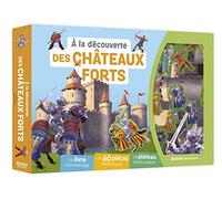 A LA DECOUVERTE DES CHATEAUX FORTS: Coffret avec 1 livre, plus de 60 pièces magnétiques et 1 plateau aimanté