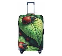 A Ladybug Full of Life On A Leaf Elastic Travel Luggage Cover Suitcase Protector, Print Suitcase Baggage Cover Anti-Scratch