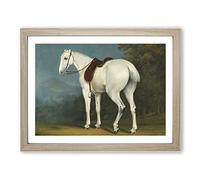 A Lady's Grey Hunter Horse By Jacques Laurent Agasse Classic Painting Framed Print | A2 Oak Framed Wall Art | Ready to Hang | Classic Animal Picture | Living Room Bedroom Lounge Office