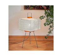 (A Lamp, EU Plug) Japanese Design Akari Noguchi Yong Table Lamp Printed Rice Paper Lamp Bedroom Desktop Home Loft Decor Square Tripod Floor Lamp