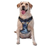 A landscape shimmering reflective Oxford unobstructed pet vest, easy to control handle, suitable for small, medium and large dogs
