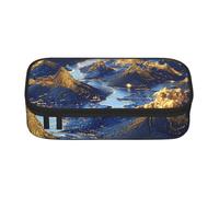 A landscape shimmering with golden light Full print Large Capacity Pen Case
