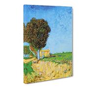 A Lane Near Arles By Vincent Van Gogh Classic Painting Canvas Wall Art Print Ready to Hang, Framed Picture for Living Room Bedroom Home Office Décor, 30x20 Inch (76x50 cm)