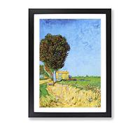 A Lane Near Arles By Vincent Van Gogh Classic Painting Framed Print | A4 Black Framed Wall Art | Ready to Hang | Classic Historical Picture | Living Room Bedroom Lounge Office