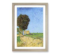 A Lane Near Arles by Vincent Van Gogh Framed Print | A2 Oak Framed Wall Art | Ready to Hang | Modern Historical Picture | Living Room Bedroom Lounge Office