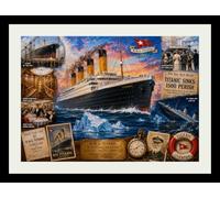 A Large A3 (42 X 29.7CM) Montage painting of The Titanic. Ship Art Print
