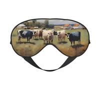 A Large Farm. Prints Double-Sided Eye Mask Adjustable Design Light-Blocking and Breathable Suitable for Rest and Travel.