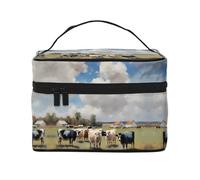 A large farm. Women's Large Capacity Makeup Bag, Portable Travel Makeup Bag, (9x6.5x6.2 inches) Girls Large Makeup Bag Storage Bag