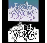 A Large 'Let It Snow' with Snowflake Decoration Border Edging Metal Cutting Die, Christmas, Card Making, Paper Crafts, Stencil,15.2 cm x 10.2 cm Die Size, I2,