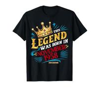 A Legend was Born in November 1958 Awesome Man Boy Birthday T-Shirt