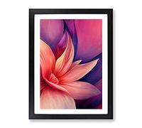 A Legendary Flower Framed Print | A3 Black Framed Wall Art | Ready to Hang | Modern Floral Picture | Living Room Bedroom Lounge Office
