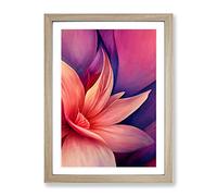 A Legendary Flower Framed Print | A3 Oak Framed Wall Art | Ready to Hang | Modern Floral Picture | Living Room Bedroom Lounge Office