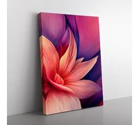 A Legendary Flower Purple, Orange, Purple Canvas Wall Art Print Ready to Hang, Framed Picture for Living Room Bedroom Home Office Décor, 76x50 cm (30x20 Inch)