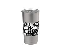 A Legendary Massage Therapist Has Retired Masseur Retirement Stainless Steel Insulated Tumbler