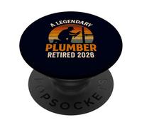 A Legendary Plumber Retired 2026 Retro Master Pipefitter PopSockets Adhesive PopGrip