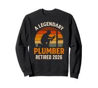 A Legendary Plumber Retired 2026 Retro Master Pipefitter Sweatshirt