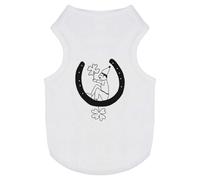 'A Leprechaun Sitting In A Horseshoe ' Pet Dog/Cat T-Shirt (PT00122889)