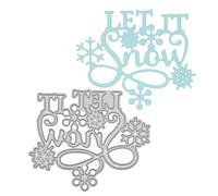 A Let It Snow Sentiments Metal Cutting Die, Card Making Scrapbooking Crafts D5