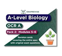 A-Level OCR A Biology Flashcards: Modules 5-6 | 150 Double-Sided Cards with Definitions, Diagrams, and Practice Questions | SnapRevise Study Deck for Exam Success (2025 & 2026 Exams)