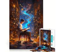 A Library Lost in Lore Jigsaw Puzzles 1000 Pieces for Teenagers Home Fun Smooth Cut Family Fun Great Gift (50x75cm)