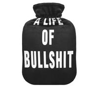 A Life of Bullshite hot-Water Bottle with Soft Cover, 1L hot Water Bag for Sore Muscle, Hot and Cold Therapies, Bolsa de agua Caliente para el Dolor