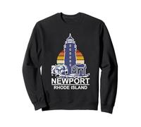 A Lighthouse And Retro Sunset Vintage Newport Rhode Island Sweatshirt